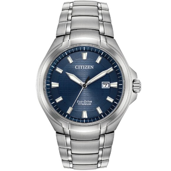 CITIZEN BM7431-51L PARADIGM BLUE DIAL SILVER SUPER TITANIUM BRACELET MENS WATCH